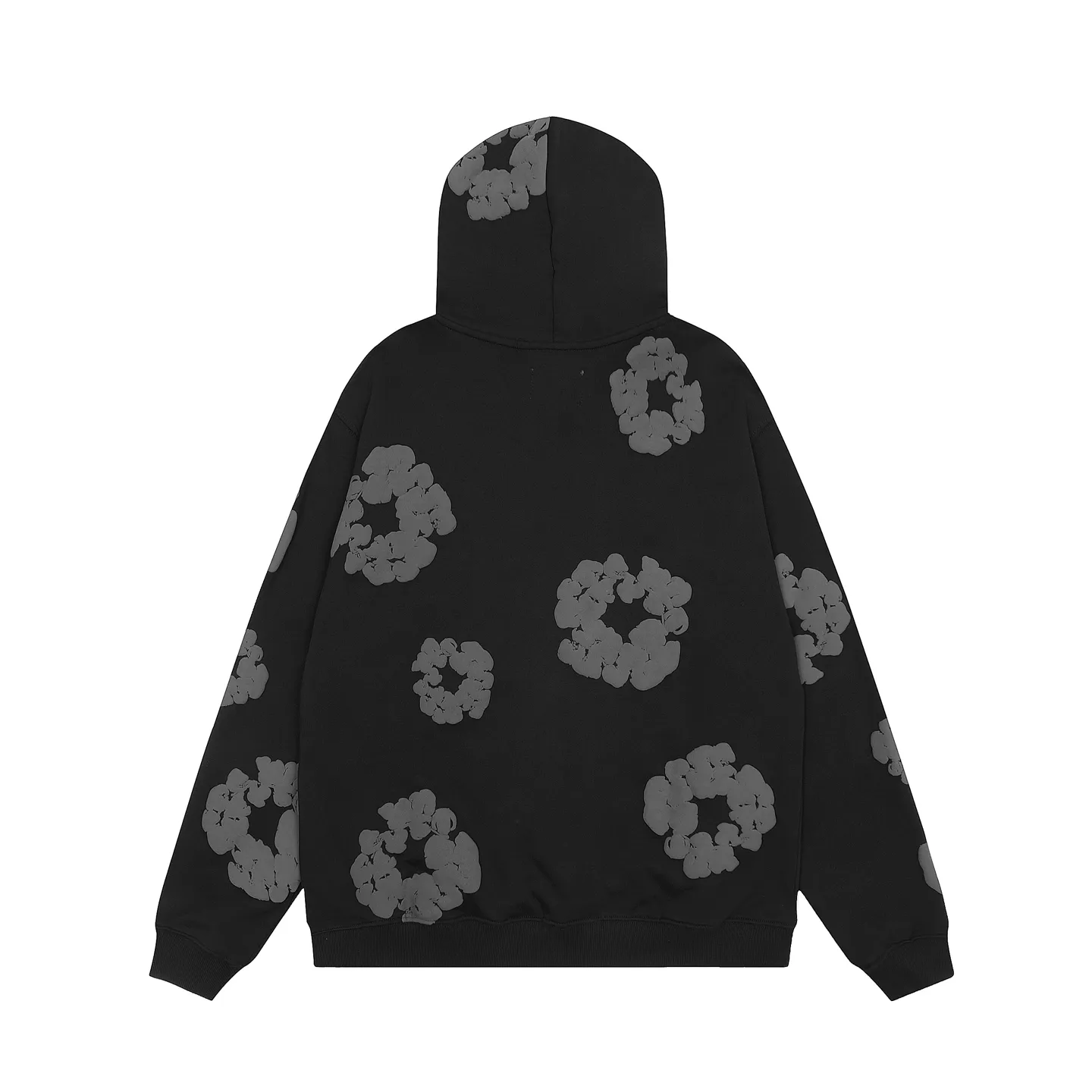 D103# P256 Denim Tears kapok 400g heavyweight 100% cotton hooded sweatshirt color (color): black (black) Size: S M L XL